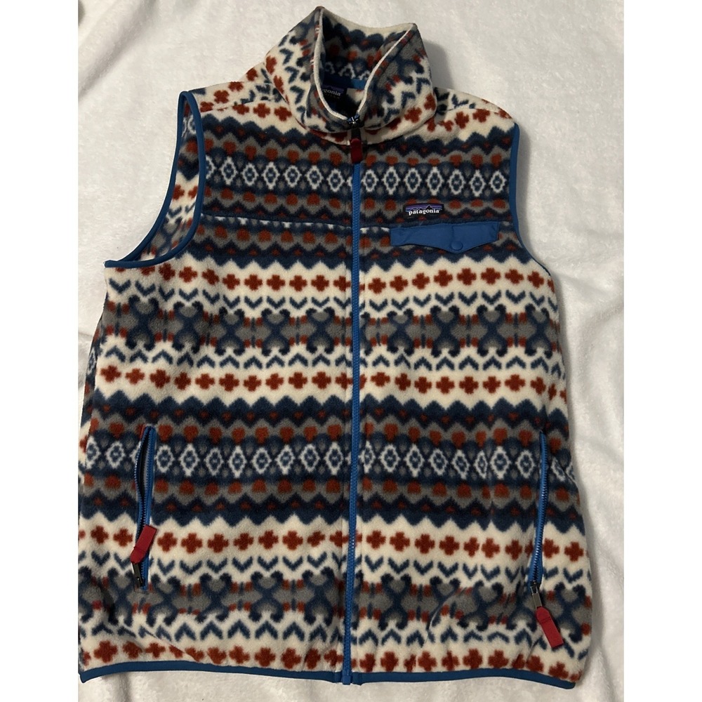 Patagonia Synchilla‎ Full Zip Fleece Vest Mens Medium Tribal Aztec Western